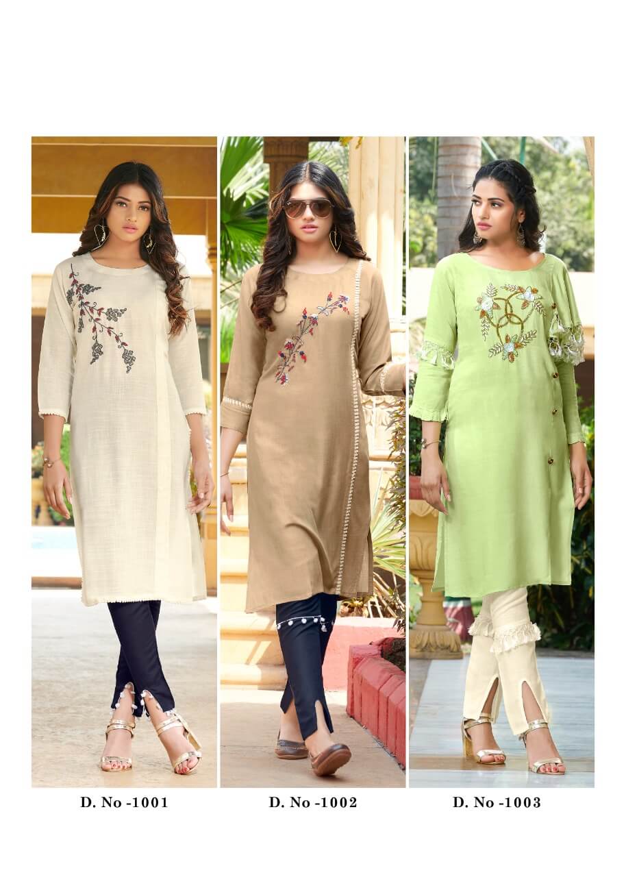 Rangjyot Kaaya Latest Fancy Designer Ethnic Wear Rayon Designer Rayon Kurti Collection
